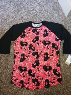 NWT LuLaRoe Disney Women's Minnie Mouse shirt L